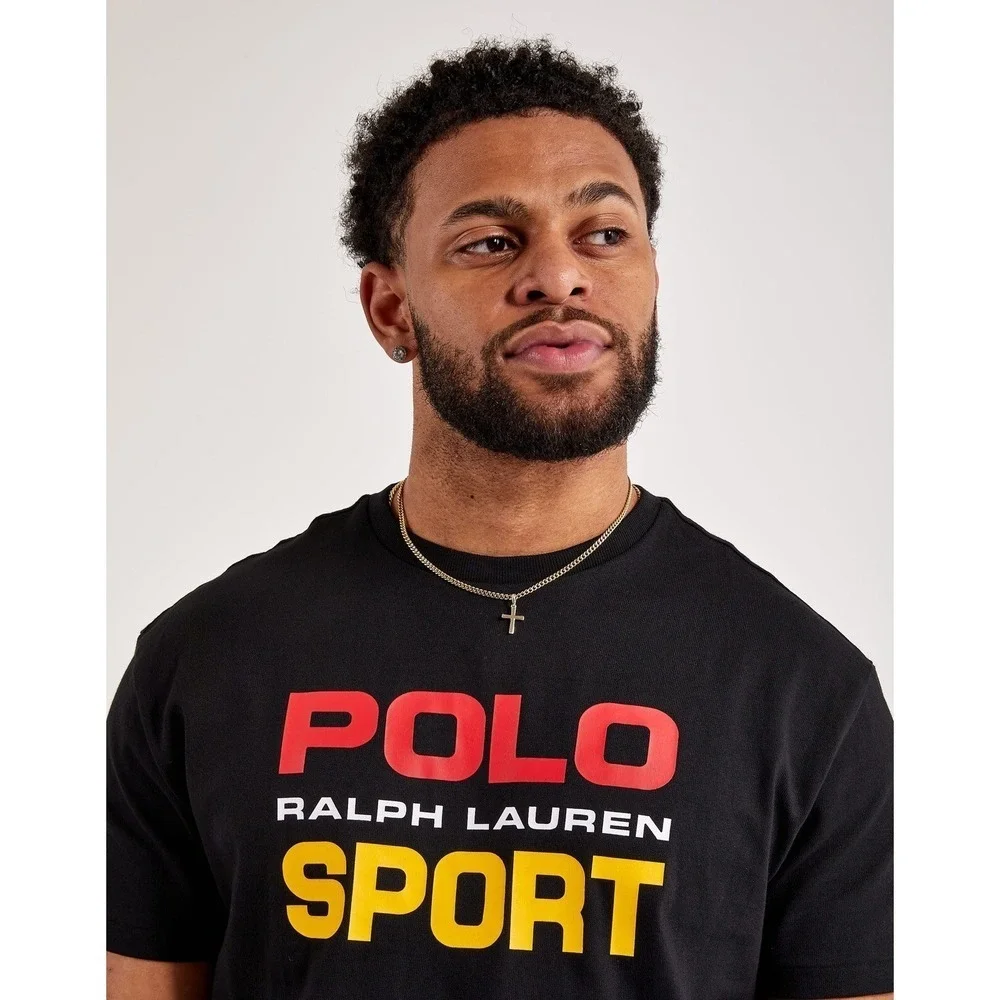 Ralph Lauren POLO SPORT Big Logo Shirt‎ Classic Fit Black Men's Sz S *NEW* $75